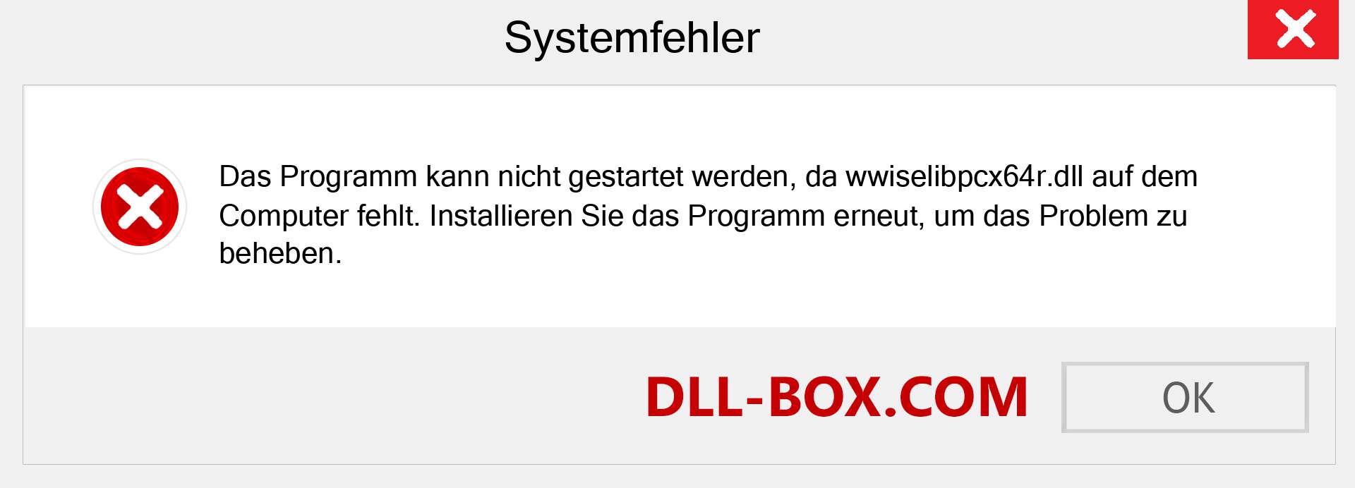 wwiselibpcx64r.dll-Datei fehlt?. Download für Windows 7, 8, 10 - Fix wwiselibpcx64r dll Missing Error unter Windows, Fotos, Bildern